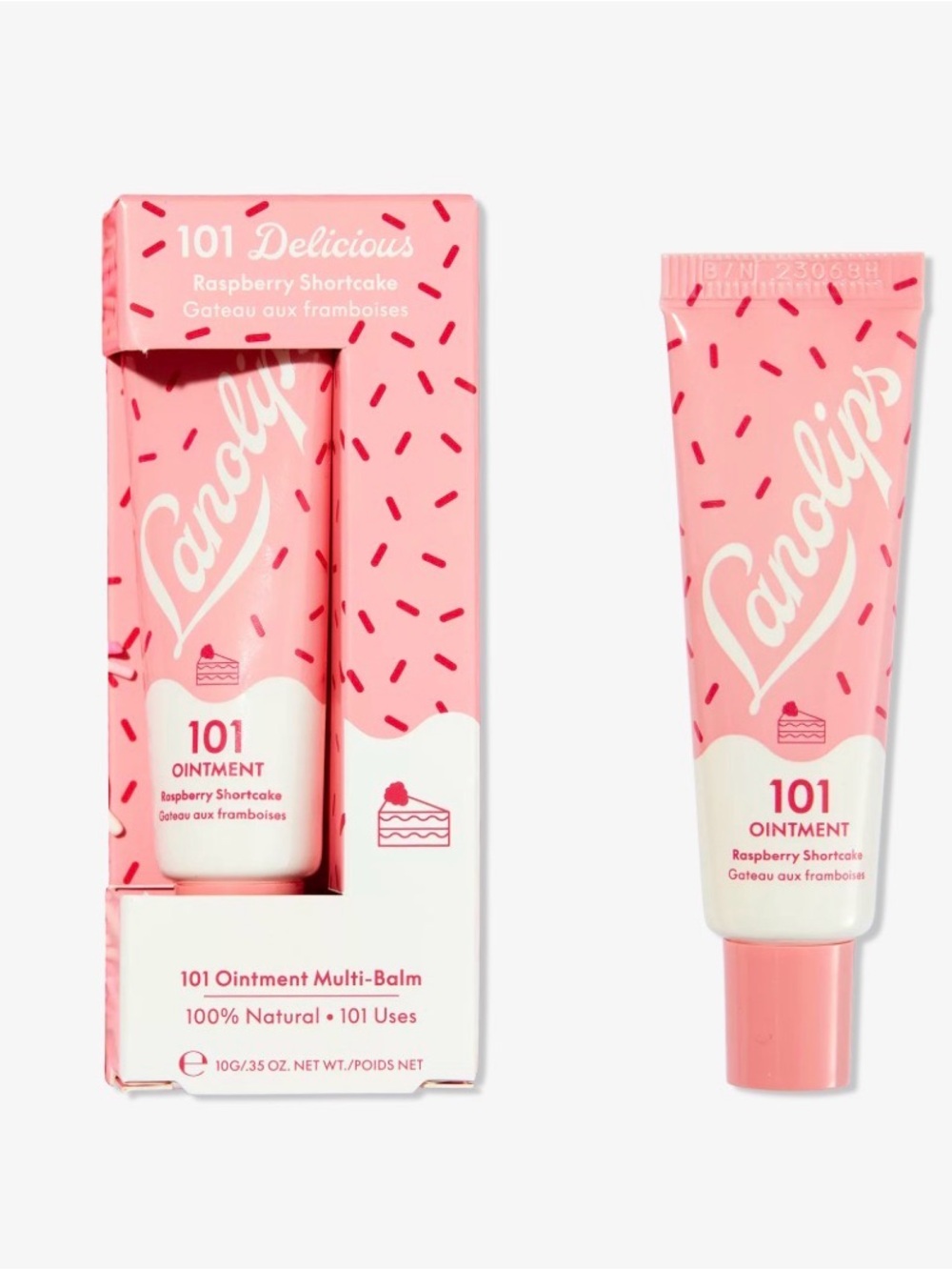 Lanolips 101 Ointment Multi-Balm Raspberry Shortcake Lip Balm New Sealed In Box